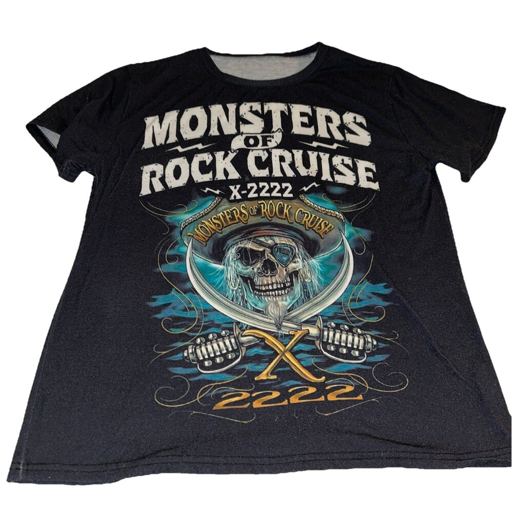 Monsters Of Rock Cruise X 2022 Large Short Sleeve T-Shirt